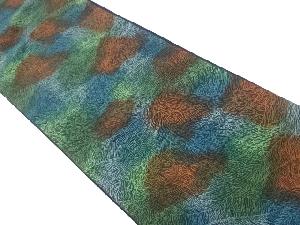 抽象葉模様織出し名古屋帯